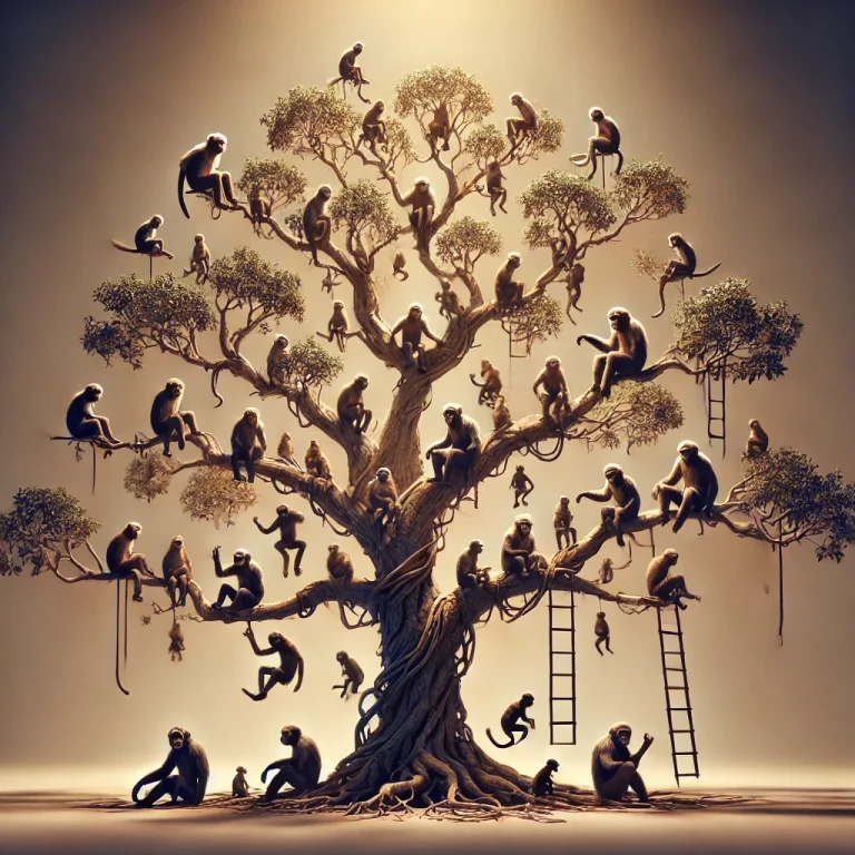 A company is like a tree full of monkeys on different limbs at different levels